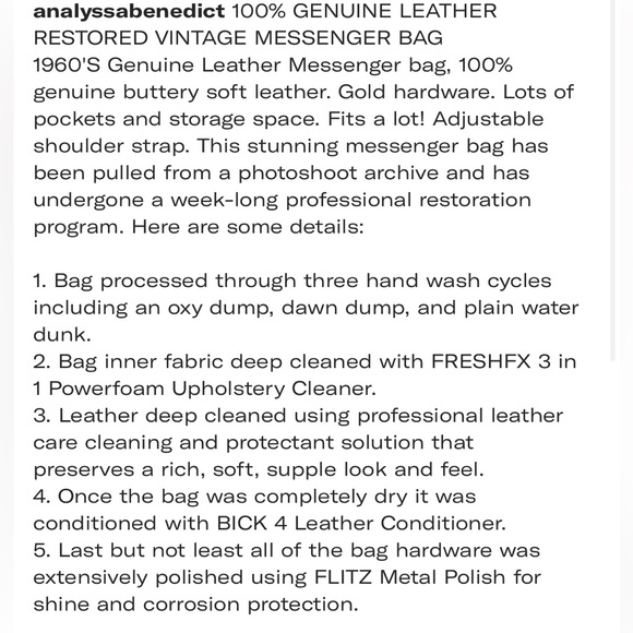 100% GENUINE LEATHER RESTORED VINTAGE 1960s MESSENGER BAG - Picture 8 of 8